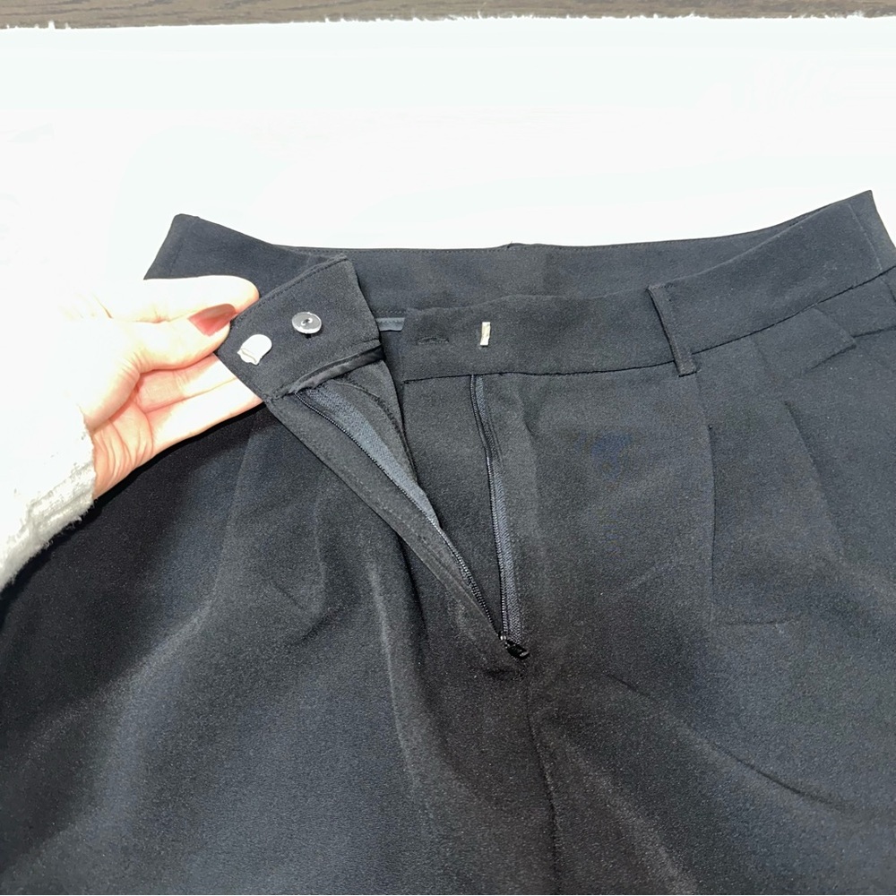 NWT High Waisted Wide Leg Black Dress Pants - Picture 10 of 16